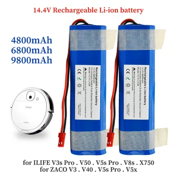 100% original 14.4 В 6800mAh 18650 für iLife v3s про В50 v5s про V8s x750 roboter staubsauger