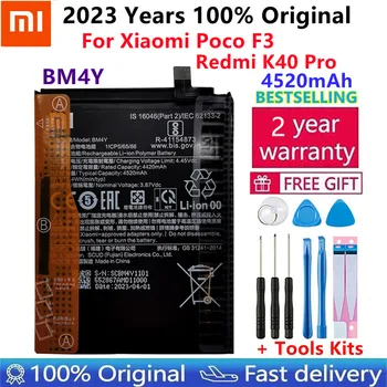 100% Оригинални Нова Батерија BM4Y Капацитета 4520 мах За Ксиаоми Поцо Ф3 Redmi K40 Про K40 Про Батерије + Бесплатне алатке
