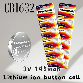 3В CR1632 Литијумска Кнопочная батерија DL1632 BR1632 ECR1632 DL1632 LM1632 ЦР 1632 KCR1632 145mAh Батерије за сатове са монетными ћелијама