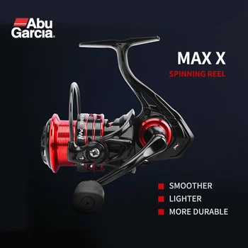 ABU GARCIA MAX X Спиннинговая Рыболовная калем 4 + 1 ББ 6.0: 1 Максималан отпор 8 кг Морска Риба Оцеан Брод Спиннинговая калем за Рок-риболов
