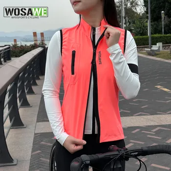 WOSAWE, Женски прслук отпоран на ветар за бициклизам, без рукава, Светоотражающая јакна за моунтаин бике, Спортска јакна за трчање и јахање, Быстросохнущая бициклистичка јакна