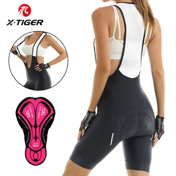 X-Тигар женске бициклистичке шортс-биб Цоолмакс са гелевой поставом 5Д, кратке панталоне за моунтаин бике, Сверхэластичные противоударные МТБ саобраћајне бициклистичке шортс