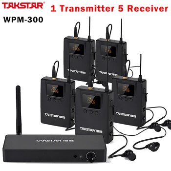 Бежични Систем за Праћење TAKSTAR ВПМ-300 са Слушалицама-допуна УХФ Bodypack Аудио Трансмиттер Рецеивер Домет Преноса 164 метра