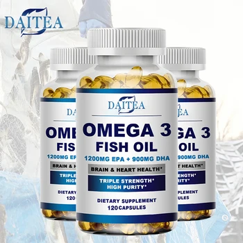 Капсуле рибљег уља Daitea Омега-3 Подржавају здравље нервног система, мозга, кардиоваскуларног система, коже, антиоксидантное антиинфламаторно