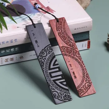 Креативна боокмарк од сандаловине у ретро стилу у кинеском стилу Полумесец Стезаљка за књиге Школски канцеларија За читање Канцеларијски материјал за студенте