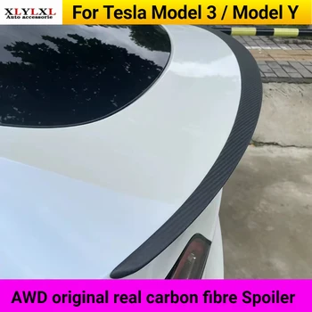 Оригинални спојлер из овог угљеничних влакана АВД за Тесла Модел 3, ауто спојлери за Тесла Модел Y