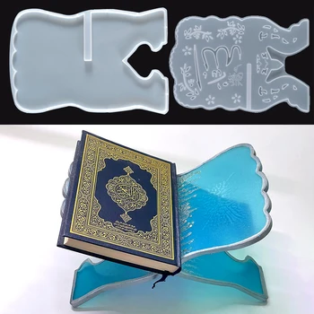 Постоље за књиге, силиконске облик, Држач за Курбан-Байрама, Облик од Смоле, уради сам, Резбарени Складној Постоље за Библију, Рамазана, муслиманска молитва, полице, алат за израду