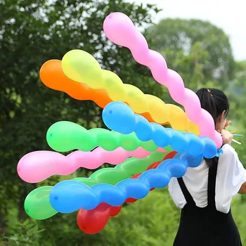10 ком./пакет латекса лопту са спиралним навојем, дугачке балоне, спиралне балони, чаробни балон за симулације Дана рођења, венчања странке