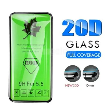 100шт 20Д каљеног стакла за ипхоне 14 13 12 11 X КСС Max Заштитна фолија за екран пуна покривеност Закривљена заштитни филм на екрану за ипхоне 13