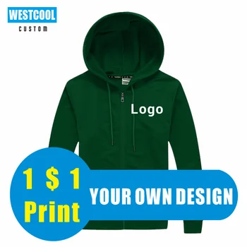 11 Боја Танка мајицу са капуљачом са везом лого на налог, лични Текст бренда, фотографије, Јефтина мајицу на муње WESTCOOL