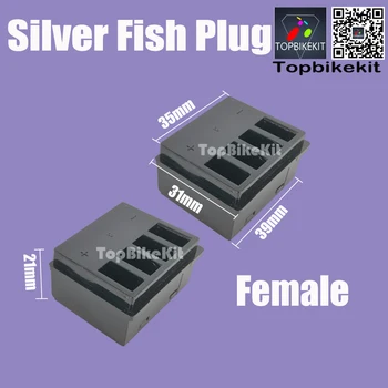 2шт прикључак за пражњење ebike/метални уметак за одељка за батерије Сребрна Риба 2шт прикључак за пражњење Сребрна Риба баттери case