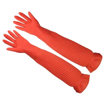 56 цм латекс дуге рукавице за акваријум, индустријски дебеле заштитне рукавице, водоотпоран, гумене, латекс рукавице за прање посуђа