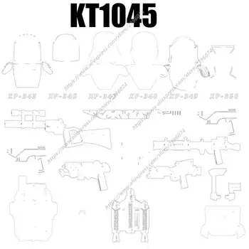 KT1045 Фигуре хероја, прибор за филмове, Грађевински Блокови, Цигле, играчке XP345 XP346 XP347 XP348 XP349 XP350