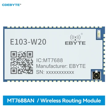 MT7688AN Серијски порт за бежични рутирање Вифи Модул CDEBYTE E103-W20 (7688) Подржава Openwrt IPEX СПИ УАРТ Мале величине СМД