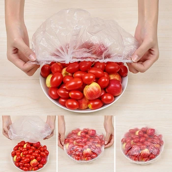 Једнократна капа за храну, чврст, пластична амбалажа, Пластична капа за складиштење воћа, посуде за складиштење у кухињи, еколошки торба за чување