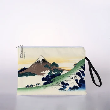 Косметичка са штампом укиио у јапанском стилу, женска торба за чување шминке, боја путна торба за чување