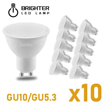 Лед штедљиви рефлектор GU10 GU5.3 AC220V AC110V без строб топло бело светло 3 В-8 В може да замени 30 50 Вати Вати галогенную лампу