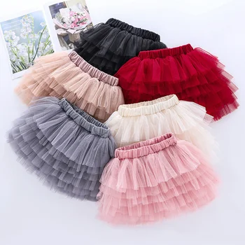 Летње мрежастих сукње за девојчице од 3 до 14 година, памук чипке мини-сукње принцеза за плес, модна икона пакет за девојчице, одећа за тинејџера на Дан рођења, Нови