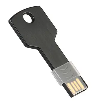 Метални кључ у облику УСБ фласх дриве 64 ГБ, црне дискове, сребрна штапић, уређаја за складиштење података стварног капацитета, велике брзине U-диск