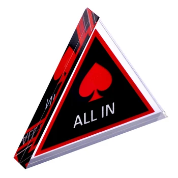Прибор за покер Триангле ALL IN Button Card Guard, 7 цм, чипова за покер казина