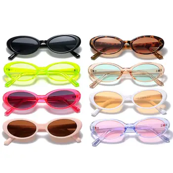 Ретро-овалне наочаре 90-их година за жене и мушкарце, Старе Модне наочаре са заштитом УВ400, Мачке очи, Модне Наочаре за сунце у малој оквиром
