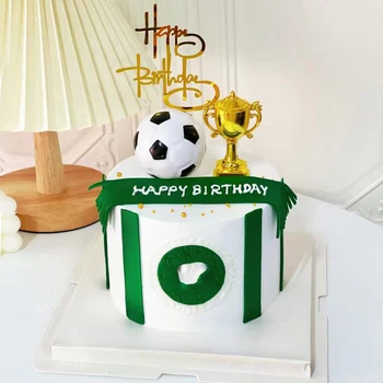 Фудбалски торту за рођендан, топпер За торте за Рођендан, Топпер за торту за дечака, Баби сховер, фудбалски журка, Украс за рођенданску журку, Фудбалски торту за дечака, Журка