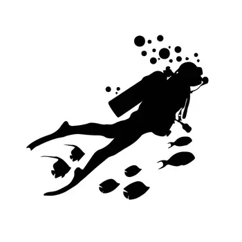 Цар Налепница Креативност Свет Океана Ронилачких Авантура Личност Рибе Винил Налепнице за Бмв Ауди, Форд, 18 цм*16 цм
